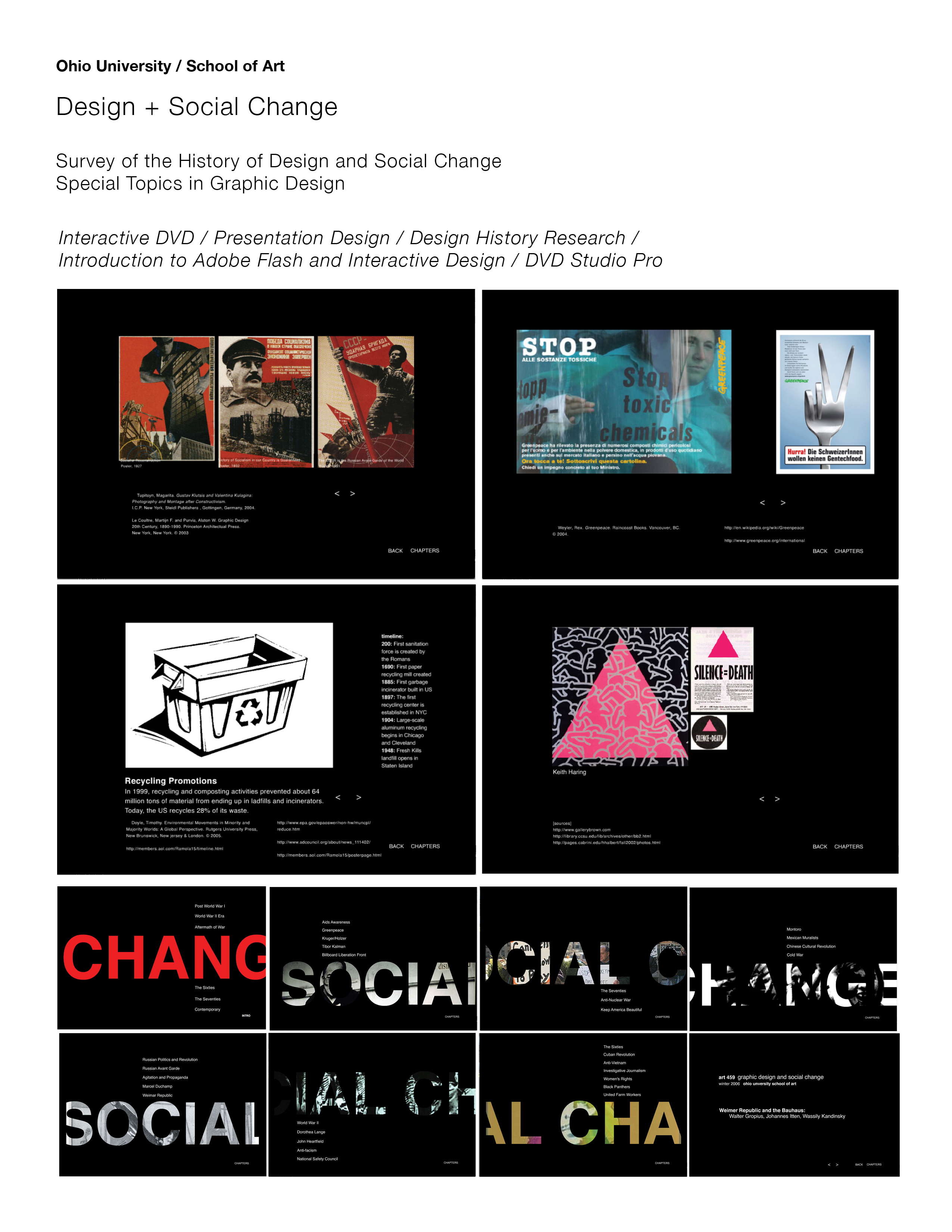 Design + Social Change / Ohio University School of Art